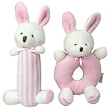 Amazleer Soft Baby Rattle Plush Sensory Activity Toy Grasping Ring Bell Rattles Baby Girl Gifts Baby