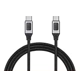 USB Type C ケーブル 100W PD対応 5A 20V E-Marker 急速充電 480Mbpsデータ伝送 タイプc ケーブル USB C to C ケーブル USB-C ケーブル MacBook iPad mini6 iPad Pro 11/12 Galaxy Note20 Ultra Chromebook Pixel 4 XL Sony等type c機種対応 (1.5M)