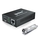 ipolex 1.25G ギガビット 光メディアコンバーター、10/100/1000M RJ45から1000M マルチモード 2芯 SCファイバー、内蔵SCモジュール、最大550m