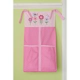 Hearts At Home Girls Baby Diaper Stacker Pink Flowers and Hearts by Garanimals