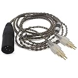 Youkamoo 8芯 編組 銀メッキ線 アップグレードケーブル 交換用ケーブル for HD650 HD600 HD580 HD660S HD58X HD565 HD545 HD535 HD6XX (4 Pin XLR オス)