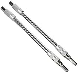 uxcell　ソケットビット フレキシブルエクステンションドライバー　ロングエクステンションバー　230mm　6.35mm径　六角ドライバツール　ドライバーホルダー　2個入