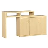 arne テレビ台 パソコンデスク 完成品 伸縮 コーナー ハイタイプ キャビネット T+D 90S扉 ナチュラル