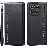 MOTOROLA用 Moto G66j 5G ケース G66y 5G ケース 手帳型 通用 MotoG66j 5G SIMフリー ストラップケース MotoG66y 5G ワイモバイル 携帯カバー モトローラ カバー ストラップ付きケース 耐衝撃 手帳 適用 Cobeimisr CASE マグネット ストラップ カード スマホケース ブラック