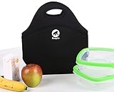 Hoopla Gorilla Bag - Deluxe Insulated Lunch Carrier - Black Neoprene Tote for Work, School and Kids 