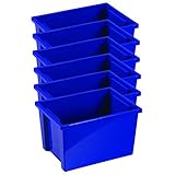 ECR4Kids Large 8.25 H Storage Classroom Organization Bins Blue (6-Pack) [並行輸入品]