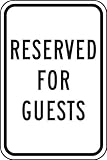 Accuform Signs FRP342RA Engineer-Grade Reflective Aluminum Parking Sign Legend RESERVED FOR GUESTS 1