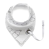 Pawaca お食事用エプロン　かわいい食べこぼし 赤ちゃん食事用スタイ エプロン 柔らか 安心素材 ベビー 赤ちゃん 新生児 子供 出産祝い 離乳期用 男の子　女の子　おしゃぶりホルダー　落下防止 