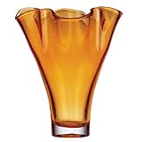 Lenox Organics Ruffle Crystal Vase, Amber by Lenox