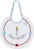 (ジゴザゴ)Zigozago 誕生日ケーキ ビブ ベビースタイ 伸縮素材 - ブルー