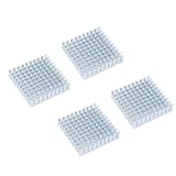 waves 4個 アルミ ヒートシンク 45x45x10mm 熱伝導テープ付き シルバー