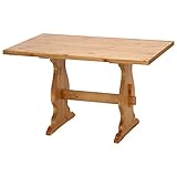 不二貿易 パインテーブル イタリア製 幅130×奥行80cm シャモーニブラウン 32675