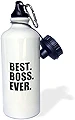 3dRose Best Boyfriend Ever-Fun ロマンチック 愛 デートギフト 彼への記念日やバレンタインデー スポーツウォーターボトル 21オンス ホワイト