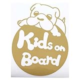 ゴールド（金） 犬 ブルドッグ Kids on board キッズオンボード ステッカー 窓ガラス用シールタイプ 車 円戌 干支 動物
