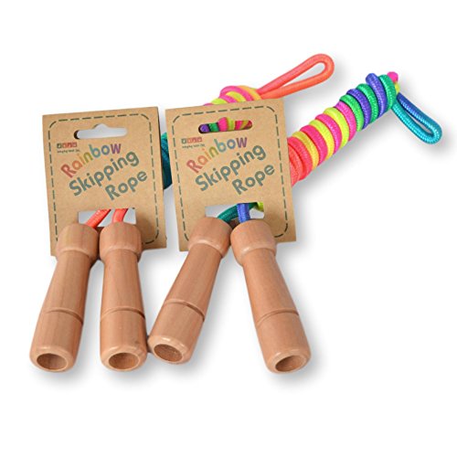 Daju Jump Ropes - Set of 2 - Girls Jumping & Skipping Rope Toy - Rainbow Coloured, 7ft Long Daju Jump Ropes - Set of 2 - Girls Jumping & Skipping Rope Toy - Rainbow Coloured, 7ft Long