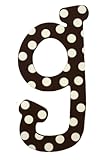 My Baby Sam Polka Dot Letter g, Brown/White by My Baby Sam
