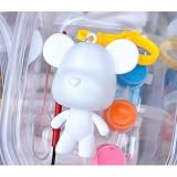 クロスユニオン DIYクマキーホルダー DIYセット ハンドメイド ベアー オリジナルキーホルダー 推し活 絵の具 工作 おもちゃ 子供 1個入り ランダム [並行輸入品]
