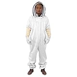 Beho-プロフェッショナル換気全身養蜂蜂（革製手袋付）