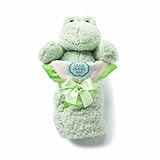 kathy ireland Plush and Blanket Set, Sage Frog by Demdaco
