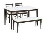 ダイニングテーブル 4点セット Lavie ラビー 120HT＋DC/2脚＋BC (DBR ダークブラウン)