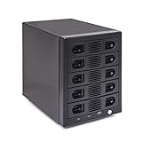 Syba 10000GB 5ベイツールレストレイ ホットスワップ可能 2.5インチ 3.5インチ SATA III RAID HDD 外付けUSB 3.0エンクロージャ Windows MacOS SY-ENC50118