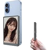 KEIYOスマホ用自撮りモニター Camee (キャミー) iPhone専用 外カメラモニター 磁石取付け magsafe対応 遠隔シャッターボタン付き 95g軽量 Instagram・BeReal・Tiktok撮影に最適 ミラーリング接続 EC限定