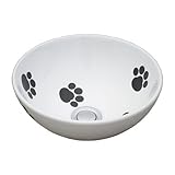 洗面ボウル 陶器 オンカウンタータイプ 猫足型 ラウンド 【幅28×奥行28×高12cm】 INK-0405076H