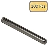 d.h.s. 5 mm 1 – 3 / 4 " ( 45 mm ) Long "円柱"キャビネットシェルフサポートペグ – ポリッシュニッケル – ボックスof 25 100 SS-CYLLNG-5m