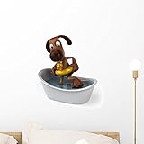 Dog Bath Wall Decal by Wallmonkeys Peel and Stick Graphic (18 in W x 18 in H) WM56282 [並行輸入品]