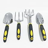 ガーデニング（庭造り手工具）セット土木農具 移植 栽培 穴掘り工具 園芸作業に適するツール(用途に合わせた4つの工具）