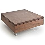 タンスのゲン スライド式 センターテーブル ウォールナット 幅90 完成品 収納付き 木製 北欧 30800010WN