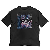 コスパ よふかしのうた ナズナ レコードジャケット ビッグシルエットTシャツ BLACK Lサイズ