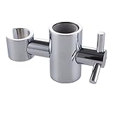 Joyoldelf シャワーホルダー 360°調節 シャワーバーに装着 ハンズフリー クロームメッキ 直径25mmスライドバー対応