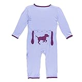 Kickee Pants SHIRT ユニセックス・ベビー カラー: パープル