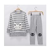 WIN スウエット　長め　レギンス　2点セット　トレーナー　子供服　キッズ　春秋　セットアップ　女の子用 スポーツウェア カジュアル 女児 (120cm, グレー)