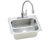 エルケイdcr252212 C Celebrity 25 "ドロップランドリーシンク1.5 GPM単一の穴FAU、 DCR252212C 1