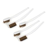 uxcell 真鍮ワイヤーブラシ 黄銅ワイヤ クリーニングツール インダストリアル プラスチック