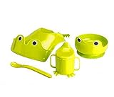 Kangkang @ 4ピース高品質Unbreak Lovely Frog Healthy赤ちゃん食器セットThe Frogテーブルウェアfour-piece幼児子供ボウル/カップ/スプーン