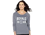 MLB Kansas City RoyalsレディースクルーネックSweatshirt , Large , Heather