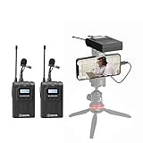 【技適マーク認証】BOYA BY-WM8 PRO K2 使用UHFチャネル、ワイヤレスピンマイクシステム ステレオ/モノラルモード切替 カメラマイク 内蔵マイク/外部マイク付属 100M伝送距離 2台送信機・１台受信機 用于スマホ、カメラ、キヤノンカメラ、ニコンカメラなどに対応YouTube、 インタビュー、映画制作、ブログ用【2年間BOYA保証】(腰掛け式, TX-TX-RX)