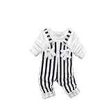 子供上下セット服 男の子 女の子 服 長袖 秋 Pojour Tシャツ＆カバーオール 可愛いストライプ ベビールームウェア 子供 丸首 普段着 カジュアル スポーツ 旅行 記念日 プレゼント 白
