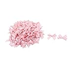 uxcell 飾り 結婚式 蝶結び 家庭用品 パーティー ポリエステル 帽子 バッグ パンツ 縫製 装飾 蝶結び ピンク 100個入り