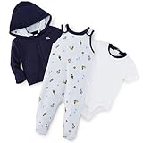 Polo Ralph Lauren(ポロラルフローレン) 3点セット（フード付きカーディガン・カバーオール・ロンパース）上下セット (9Ｍ（９ヶ月）) [並行輸入品]