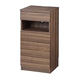 ブラウン／【幅40cm】キャビネット 収納 収納家具 整理 棚 組立品 可動棚 引き出し 木製 ファックス台 電話台 プリンター台 ブラウン