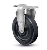 Jarvis 30 Series 4 Diameter Polyolefin Wheel Rigid Plate Caster with Plain Bearing 3-5/8 Length X 2-