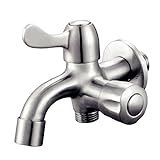 Homyl 高品質　ステンレススチール　蛇口　水栓タップ　　パイプ　シンク　日常使用　耐久性　G1 / 2 インチ　 13x5cm 　
