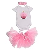 Lovoski 衣装セット　ボディスーツ　ベビードレス　プレゼント　ロンパース　誕生日　出産祝い　洗礼　ベビーガールズ　全４サイズ - 12〜24ヶ月