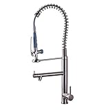 Rozin 糸ひき キッチン水栓 360度回転 冷 温 切換え　シャワーヘッド 伸縮ノズルタイプ　混合水栓　蛇口セット