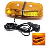 Wellvie classy 回転灯 アンバー フラッシュライト パトランプ LED 12V/24V 黄色 車載 作業灯 警告灯 防犯 ストロボ 72連 反射ミラーボディ