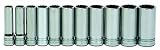 Williams WSSD-11RC 1/2 Drive Deep Socket Set,12 Point,11 Piece SAE by Williams